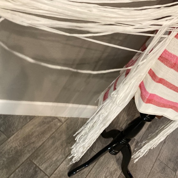 Stella McCartney NWT Red and White Knit Fringe Dress Size 46/M - Picture 4 of 7